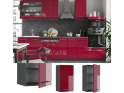 Clearance Vicco Hängeschrank Fame-Line Hängender Küchenschrank Hochglanz/Weiß 45 cm Anthrazit