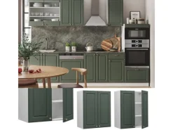 Vicco Hängeschrank Fame-Line Hängender Küchenschrank Grün-Gold Landhaus/Weiß 60 cm Küchenschränke