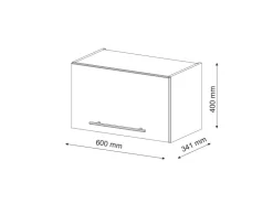 Vicco Hängeschrank Fame-Line Hängender Küchenschrank Bordeaux Hochglanz/Weiß 60 cm Flach Bordeaux-Glanz