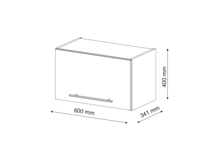 Vicco Hängeschrank Fame-Line Hängender Küchenschrank Bordeaux Hochglanz/Weiß 60 cm Flach Bordeaux-Glanz