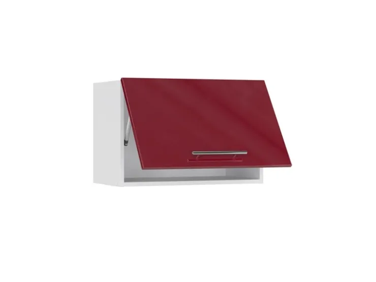 Vicco Hängeschrank Fame-Line Hängender Küchenschrank Bordeaux Hochglanz/Weiß 60 cm Flach Bordeaux-Glanz