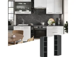 Clearance Vicco Hängeschrank Fame-Line Offener Küchenschrank 15 cm Anthrazit