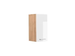 New Vicco Hängeschrank R-Line Hängender Küchenschrank Hochglanz/Goldkraft Eiche 30 cm Weiß