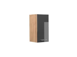 Discount Vicco Hängeschrank R-Line Hängender Küchenschrank Hochglanz/Goldkraft Eiche 30 cm Anthrazit
