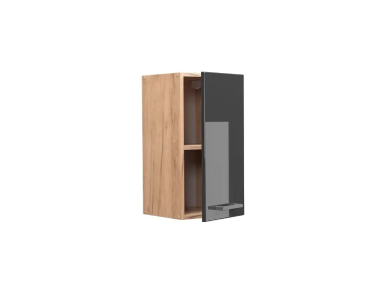 Discount Vicco Hängeschrank R-Line Hängender Küchenschrank Hochglanz/Goldkraft Eiche 30 cm Anthrazit