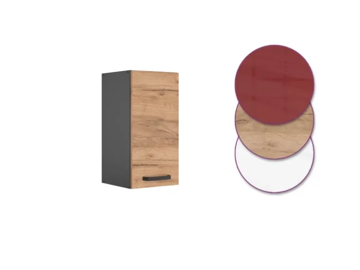 Pfannen|Küchenschränke<Vicco Hängeschrank R-Line Hängender Küchenschrank Goldkraft /Anthrazit 30 cm Eiche