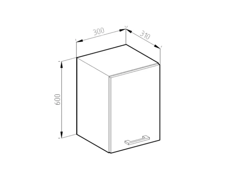 Pfannen|Küchenschränke<Vicco Hängeschrank R-Line Hängender Küchenschrank Landhaus/Anthrazit 30 cm Weiß