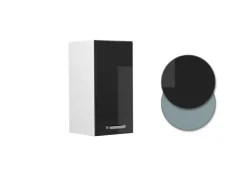 Pfannen|Herde<Vicco Hängeschrank R-Line Hängender Küchenschrank Schwarz Hochglanz/Weiß 30 cm Schwarz Glänzend