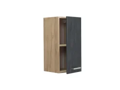 Clearance Vicco Hängeschrank R-Line Hängender Küchenschrank Schwarz Beton/Goldkraft Eiche 30 cm Pfannen