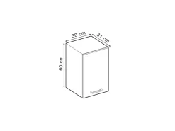 Best Vicco Hängeschrank R-Line Hängender Küchenschrank Bordeaux Hochglanz/Weiß 30 cm Bordeaux-Glanz