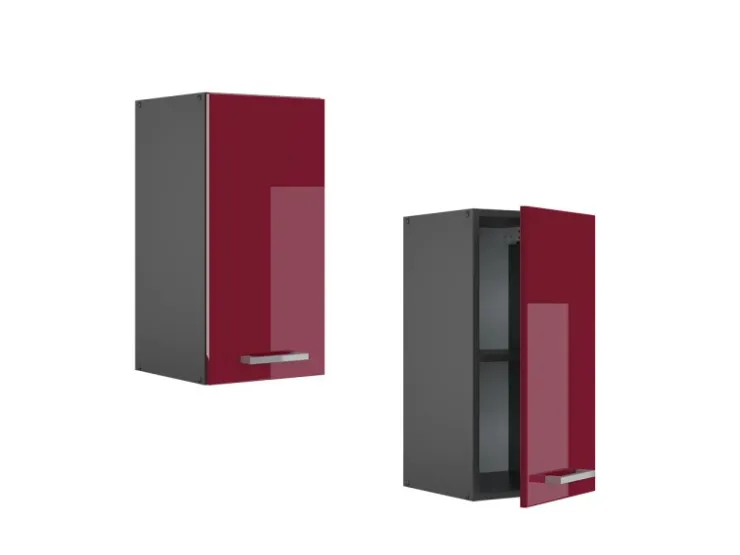 Best Vicco Hängeschrank R-Line Hängender Küchenschrank Bordeaux Hochglanz/Weiß 30 cm Bordeaux-Glanz