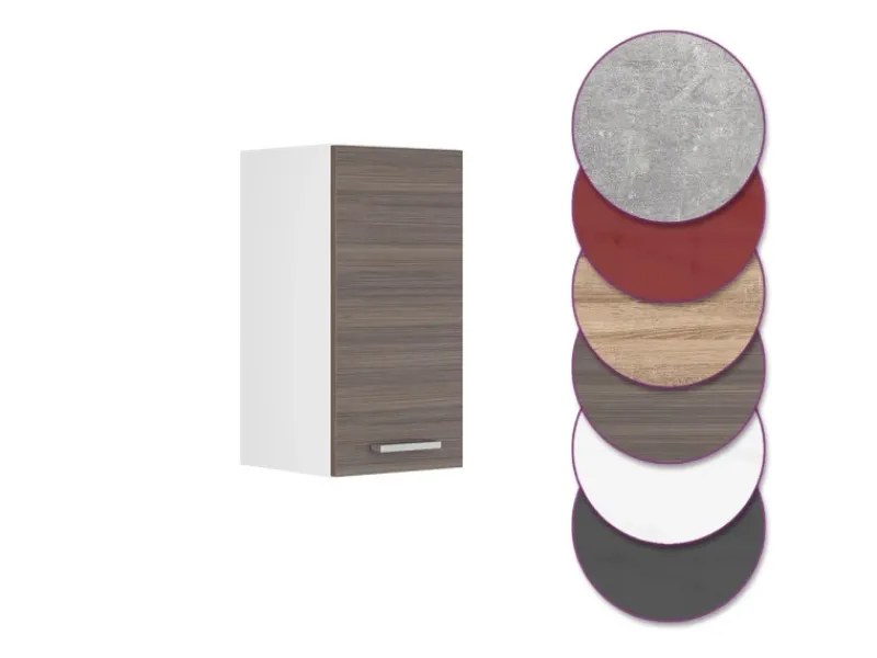 Hot Vicco Hängeschrank R-Line Hängender Küchenschrank Grau/Weiß 30 cm Pfannen|Küchenschränke