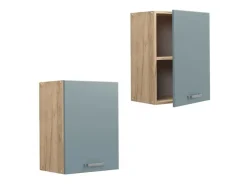 Küchenschränke<Vicco Hängeschrank R-Line Hängender Küchenschrank Blau-Grau/Goldkraft Eiche 45 cm Blaugrau
