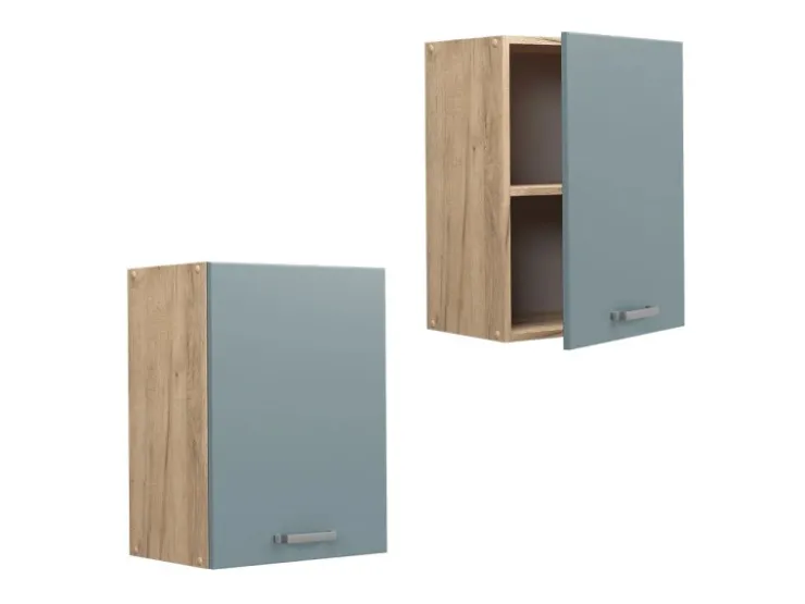 Küchenschränke<Vicco Hängeschrank R-Line Hängender Küchenschrank Blau-Grau/Goldkraft Eiche 45 cm Blaugrau