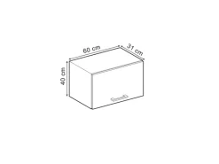 Vicco Hängeschrank R-Line Hängender Küchenschrank Artisan-Eiche/Weiß 60 cm Flach Küchenschränke