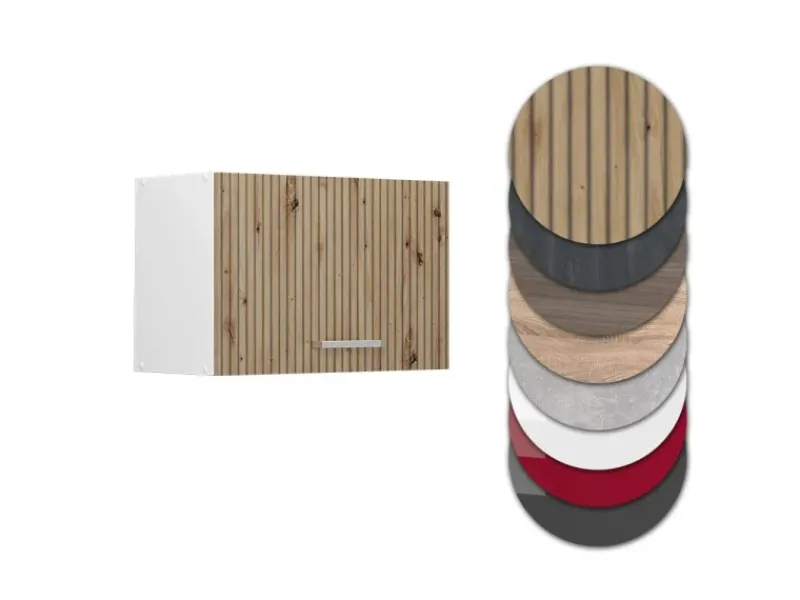 Vicco Hängeschrank R-Line Hängender Küchenschrank Artisan-Eiche/Weiß 60 cm Flach Küchenschränke