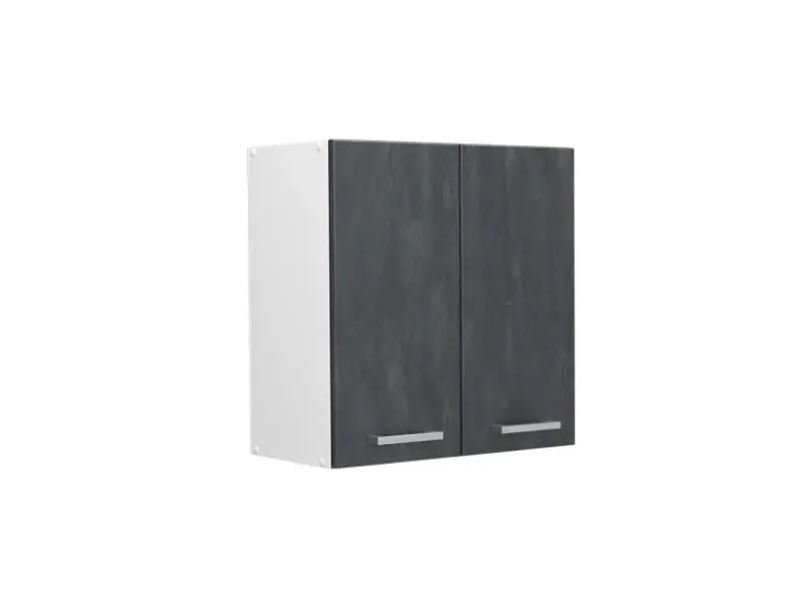 Küchenschränke<Vicco Hängeschrank R-Line Hängender Küchenschrank Schwarz Beton/Weiß 60 cm Beton Anthrazit