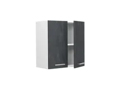 Küchenschränke<Vicco Hängeschrank R-Line Hängender Küchenschrank Schwarz Beton/Weiß 60 cm Beton Anthrazit
