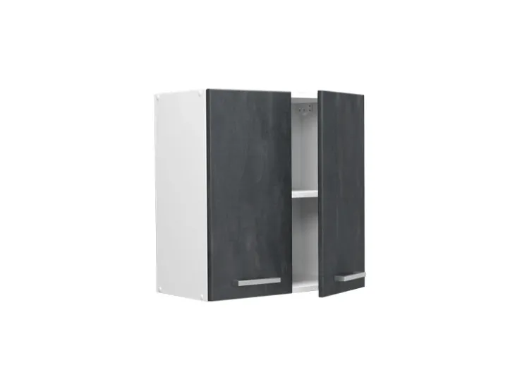 Küchenschränke<Vicco Hängeschrank R-Line Hängender Küchenschrank Schwarz Beton/Weiß 60 cm Beton Anthrazit