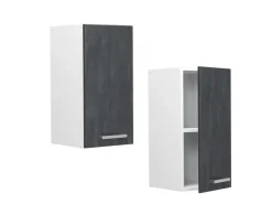 Küchenschränke<Vicco Hängeschrank R-Line Hängender Küchenschrank Schwarz Beton/Weiß 30 cm Beton Anthrazit