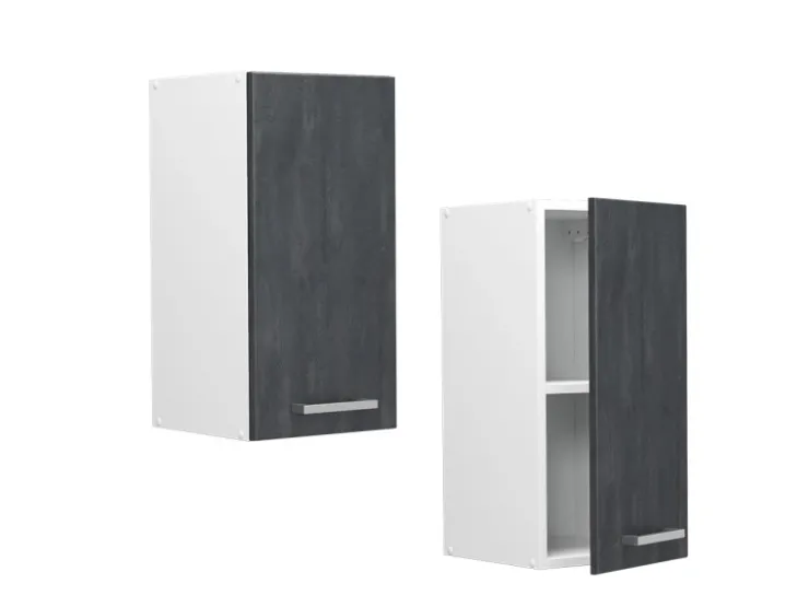 Küchenschränke<Vicco Hängeschrank R-Line Hängender Küchenschrank Schwarz Beton/Weiß 30 cm Beton Anthrazit