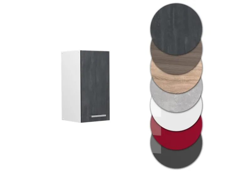 Küchenschränke<Vicco Hängeschrank R-Line Hängender Küchenschrank Schwarz Beton/Weiß 30 cm Beton Anthrazit
