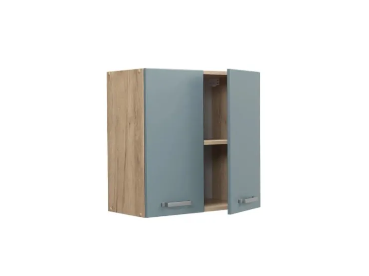 Küchenschränke<Vicco Hängeschrank R-Line Hängender Küchenschrank Blau-Grau/Goldkraft Eiche 60 cm Blaugrau
