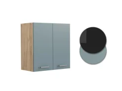 Küchenschränke<Vicco Hängeschrank R-Line Hängender Küchenschrank Blau-Grau/Goldkraft Eiche 60 cm Blaugrau