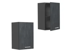 Vicco Hängeschrank R-Line Hängender Küchenschrank Schwarz Beton/Anthrazit 40 cm Küchenschränke