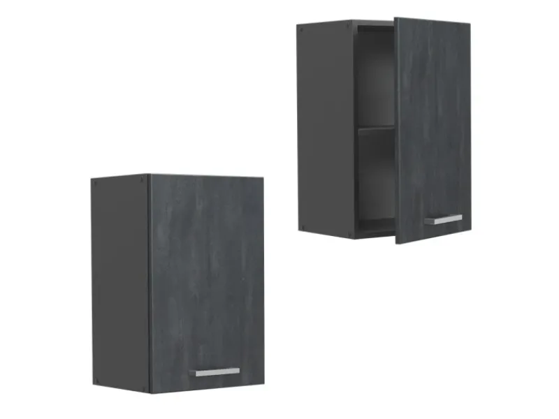 Vicco Hängeschrank R-Line Hängender Küchenschrank Schwarz Beton/Anthrazit 40 cm Küchenschränke