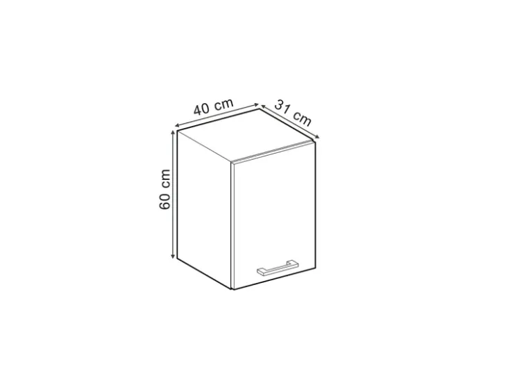 Küchenschränke<Vicco Hängeschrank R-Line Hängender Küchenschrank Schwarz Beton/Weiß 40 cm Beton Anthrazit