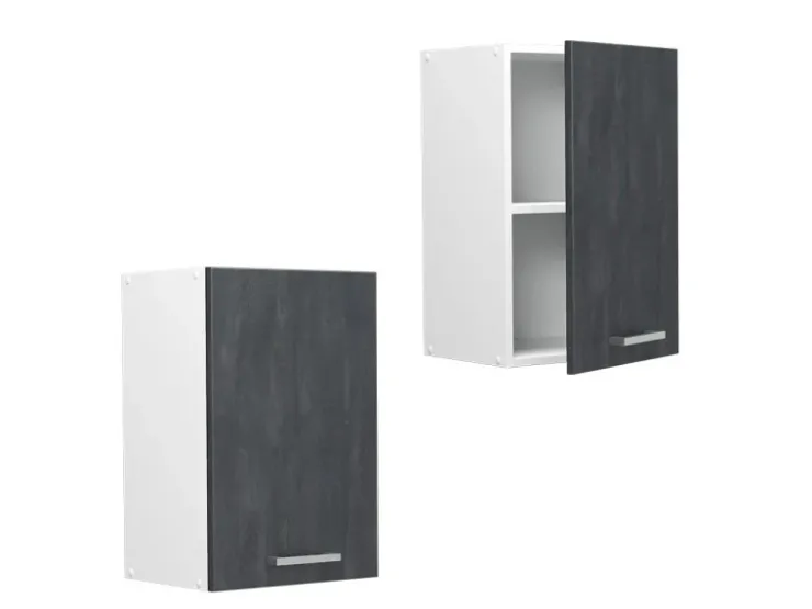 Küchenschränke<Vicco Hängeschrank R-Line Hängender Küchenschrank Schwarz Beton/Weiß 40 cm Beton Anthrazit