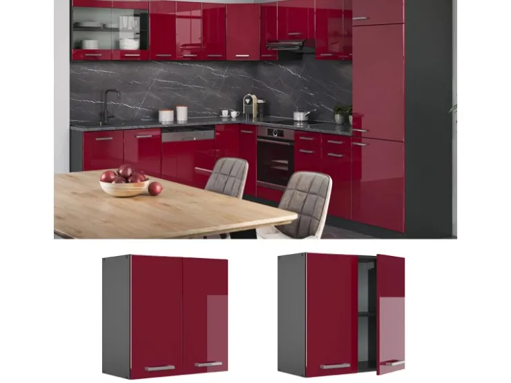 Vicco Hängeschrank R-Line Hängender Küchenschrank Hochglanz/Weiß 60 cm Küchenschränke