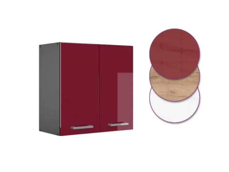 Vicco Hängeschrank R-Line Hängender Küchenschrank Hochglanz/Weiß 60 cm Küchenschränke