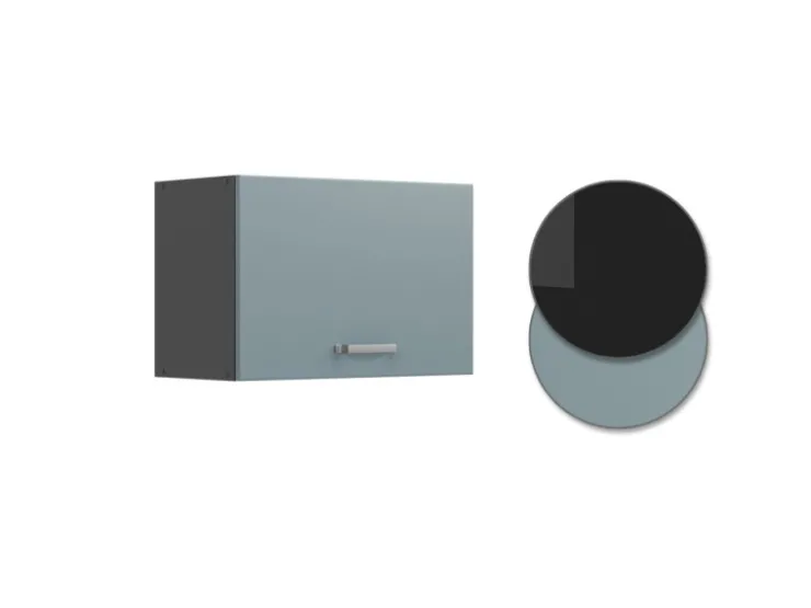Küchenschränke<Vicco Hängeschrank R-Line Hängender Küchenschrank Blau-Grau/Anthrazit 60 cm Flach Blaugrau
