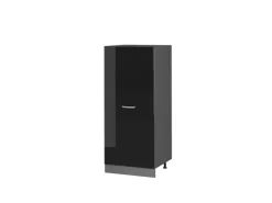 Clearance Vicco Hochschrank R-Line Küchenkommode Schwarz Hochglanz/Anthrazit 60 cm Schwarz Glänzend