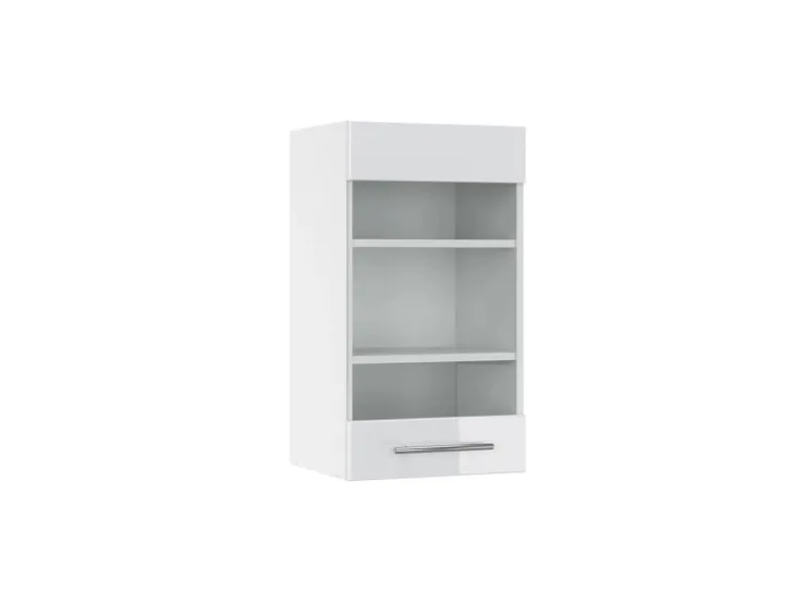 Clearance Vicco Küchenglasschrank Fame-Line Glashängeschrank Hochglanz/ 40 cm Weiß