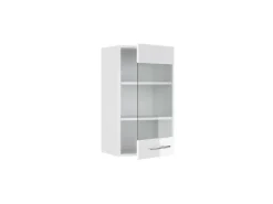 Clearance Vicco Küchenglasschrank Fame-Line Glashängeschrank Hochglanz/ 40 cm Weiß