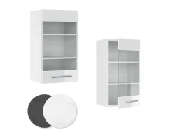 Clearance Vicco Küchenglasschrank Fame-Line Glashängeschrank Hochglanz/ 40 cm Weiß