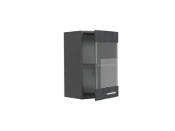 Küchenregale<Vicco Küchenglasschrank R-Line Glashängeschrank Schwarz Beton/Anthrazit 40 cm Beton Anthrazit