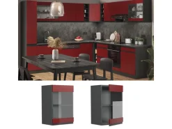 Hot Vicco Küchenglasschrank R-Line Glashängeschrank /Anthrazit 40 cm J-Shape Rot