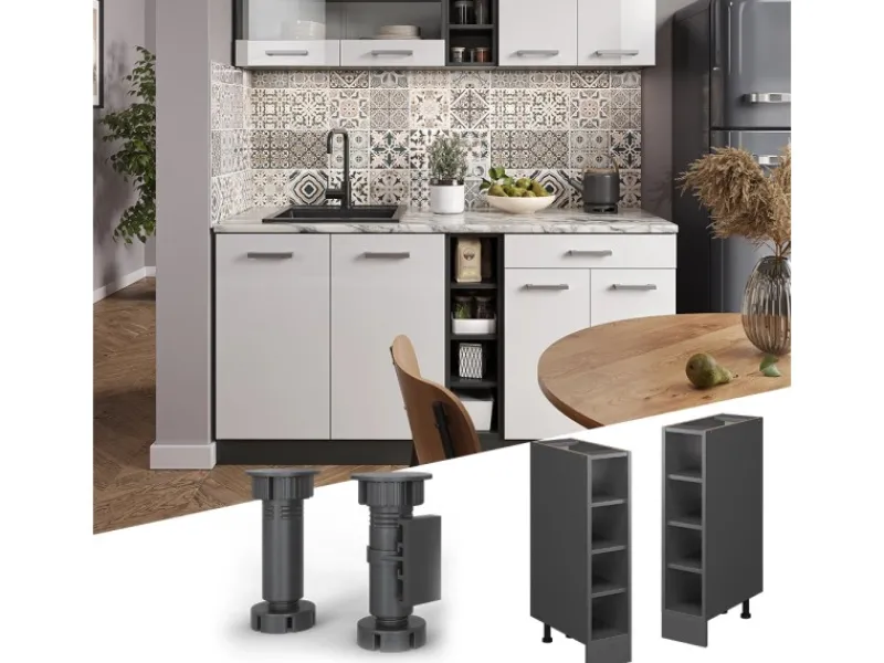 Clearance Vicco Küchenregal R-Line / 20 cm ohne Arbeitsplatte Küchenregale|Küchenschränke