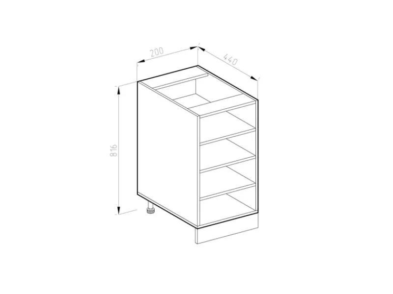 Clearance Vicco Küchenregal R-Line / 20 cm ohne Arbeitsplatte Küchenregale|Küchenschränke