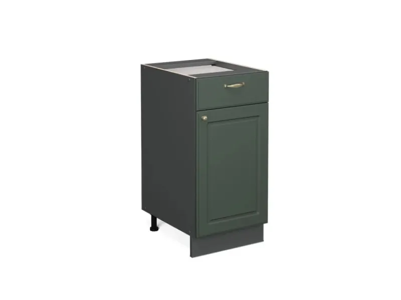 Vicco Küchenunterschrank Fame-Line Grün-Gold Landhaus/Anthrazit 40 cm ohne Arbeitsplatte Küchenschränke