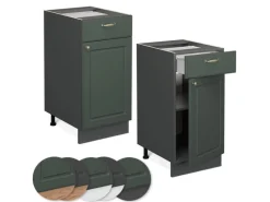 Vicco Küchenunterschrank Fame-Line Grün-Gold Landhaus/Anthrazit 40 cm ohne Arbeitsplatte Küchenschränke