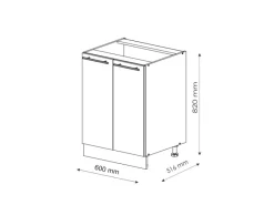 Vicco Küchenunterschrank Fame-Line Goldkraft /Anthrazit 60 cm ohne Arbeitsplatte Küchenschränke
