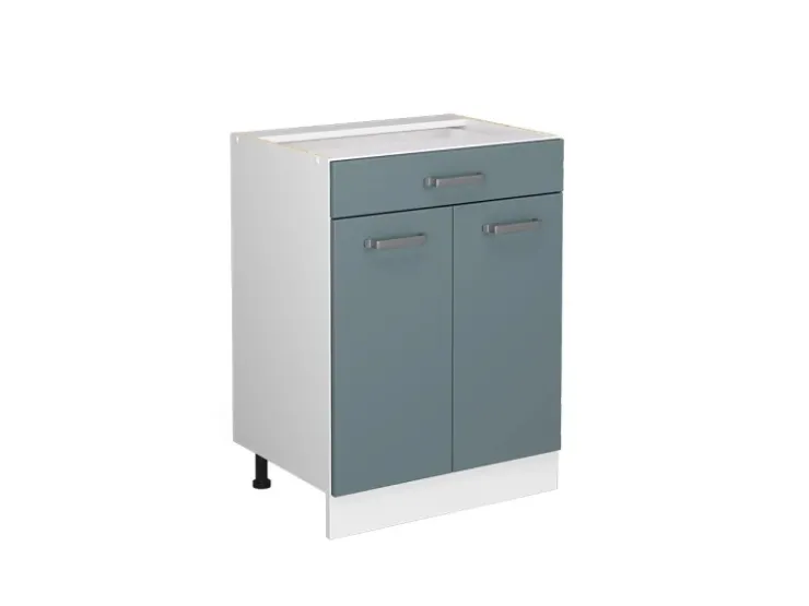 Hot Vicco Küchenunterschrank R-Line Blau-Grau 60 cm mit Schublade ohne Arbeitsplatte Blaugrau