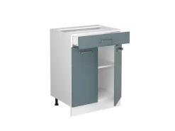 Hot Vicco Küchenunterschrank R-Line Blau-Grau 60 cm mit Schublade ohne Arbeitsplatte Blaugrau