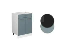 Hot Vicco Küchenunterschrank R-Line Blau-Grau 60 cm mit Schublade ohne Arbeitsplatte Blaugrau