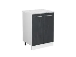 Kühlschränke<Vicco Küchenunterschrank R-Line Küchenkommode Schwarz Beton/Weiß 60 cm AP Marmor Beton Anthrazit